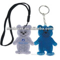 bear shape reflective pvc keychain for promotion